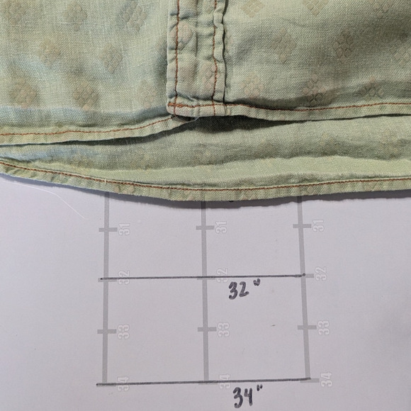 Ryan Michael Pearl Snap Western Shirt Mens XL Green Long Sleeve Silk Textured - Picture 8 of 8